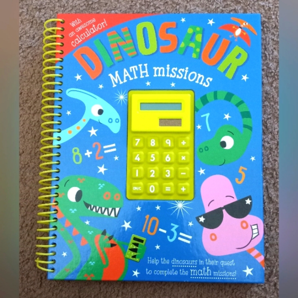 Dinosaur Math Missions Spiral Bound By Make Believe Ideas NEW Workbook